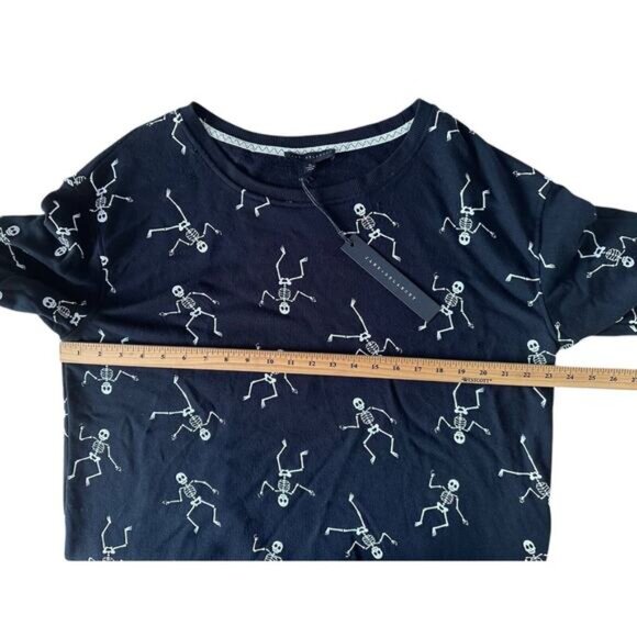 Jane & Delancey Women's Dancing Skeletons Pullover & Jogger Set Size XL Black - Picture 5 of 14